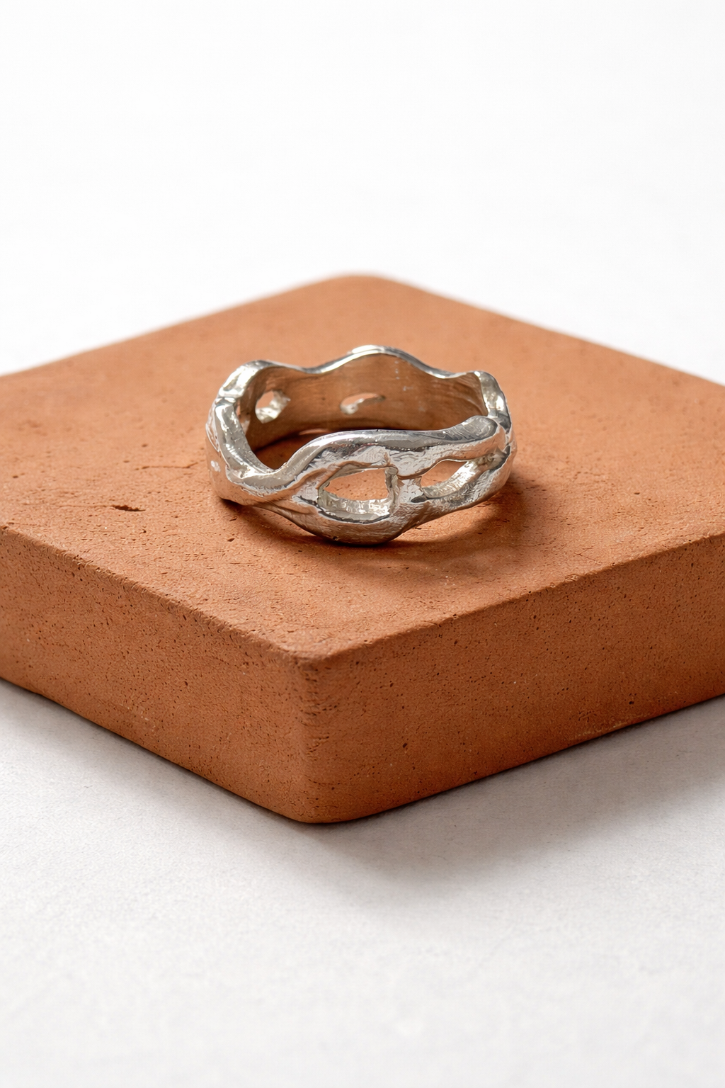 Silver, handmade ring